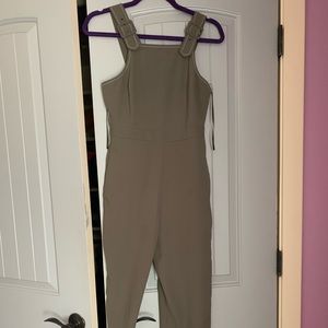 Topshop green jumpsuit